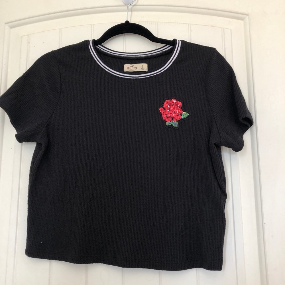Black Hollister Crop Top